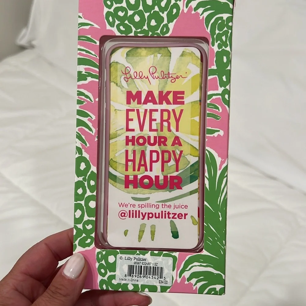 NIB Lilly Pulitzer Flamenco IPhone Cover 6/6S Pineapple pink green phone case